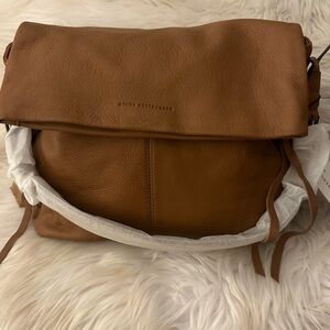 Aimee Kestenberg Cognac Leather Logo Detail